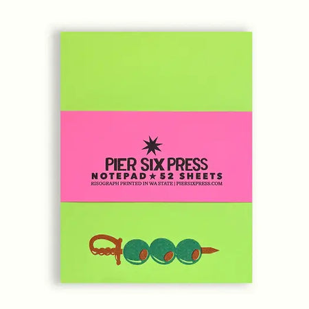 Salty SKewer Olive Notepad