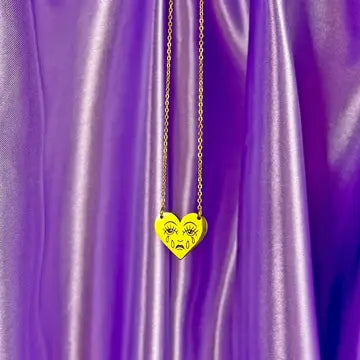 Crying Heart Necklace 14k