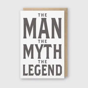 Man Myth Legend Greeting Card