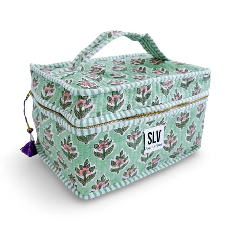 Sage Flat Lay Makeup Bag