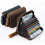 Accordion Zip Leather Wallet