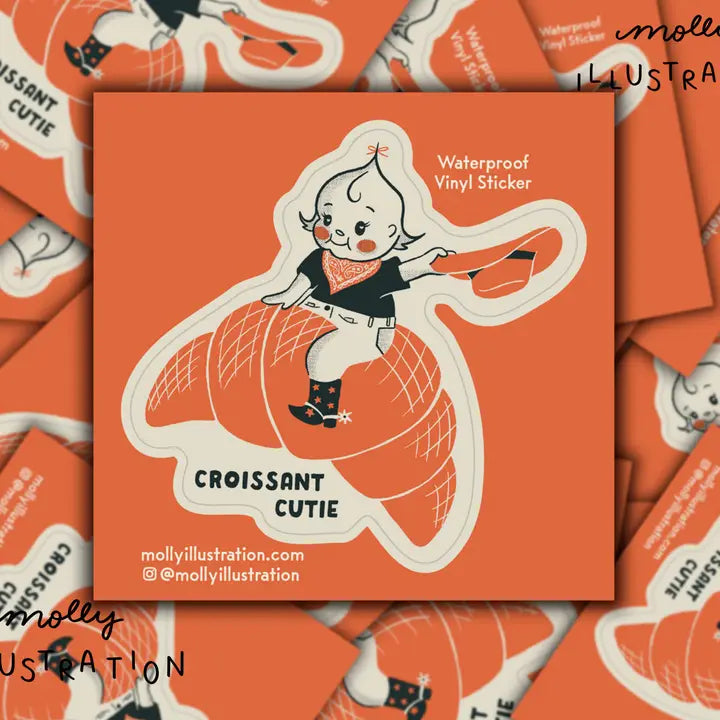 Croissant Cutie Kewpie Sticker