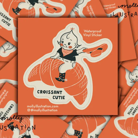 Croissant Cutie Kewpie Sticker