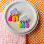 Rain Clouds Stud Earrings