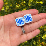 Talavera Tile Stud Earrings