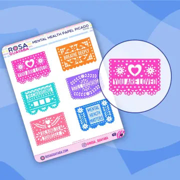 Mental Health Papel Picado Stickers