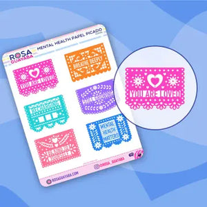 Mental Health Papel Picado Stickers