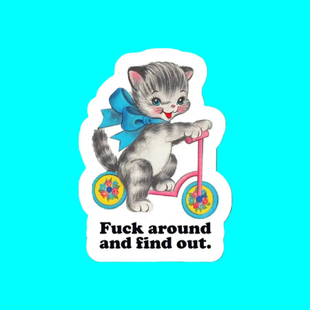 Cat F*Ck Around and Find Out Sticker