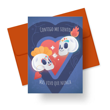 Dia de Muertos Skeleton - Love Card