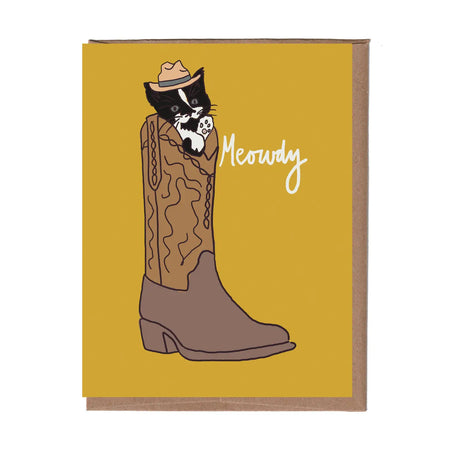 Meowdy Greeting Card