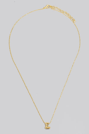 14K Bubble Letter Pendant Necklace