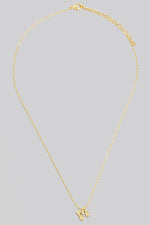 14K Bubble Letter Pendant Necklace