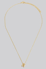 14K Bubble Letter Pendant Necklace