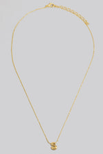 14K Bubble Letter Pendant Necklace