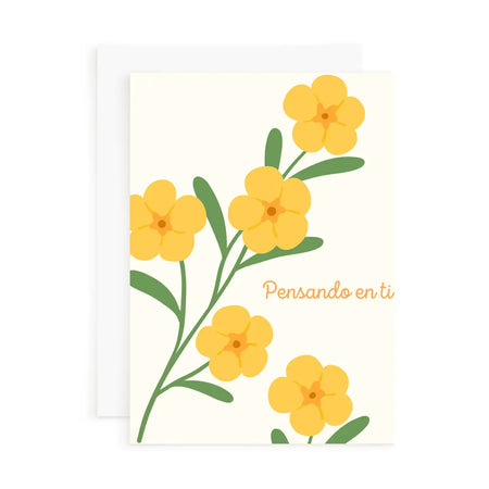 Pensando En Ti Greeting Card