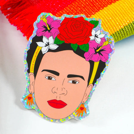 La Frida Con Flores Sticker