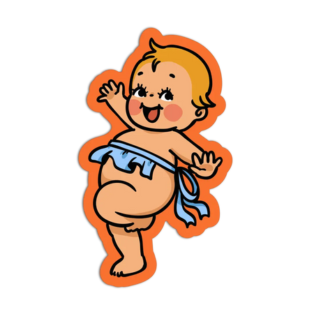 Retro Babies Vinyl Sticker