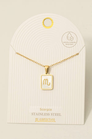 Zodiac Horoscope Pendant Necklace