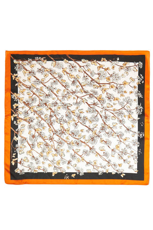 Ornate Design Satin Neck Scarf
