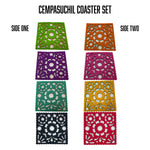 Double-sided Felt "Papel Picado" Coaster Sets