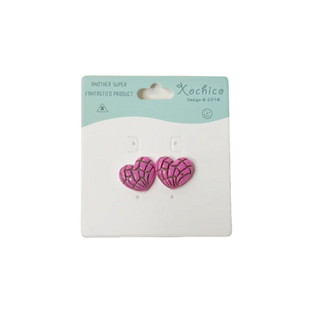 Concha Heart Stud Earrings