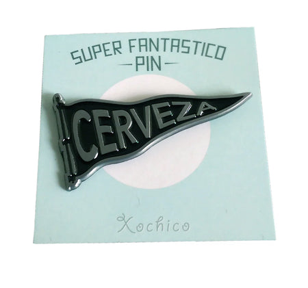 Cerveza Pennant Enamel Pin