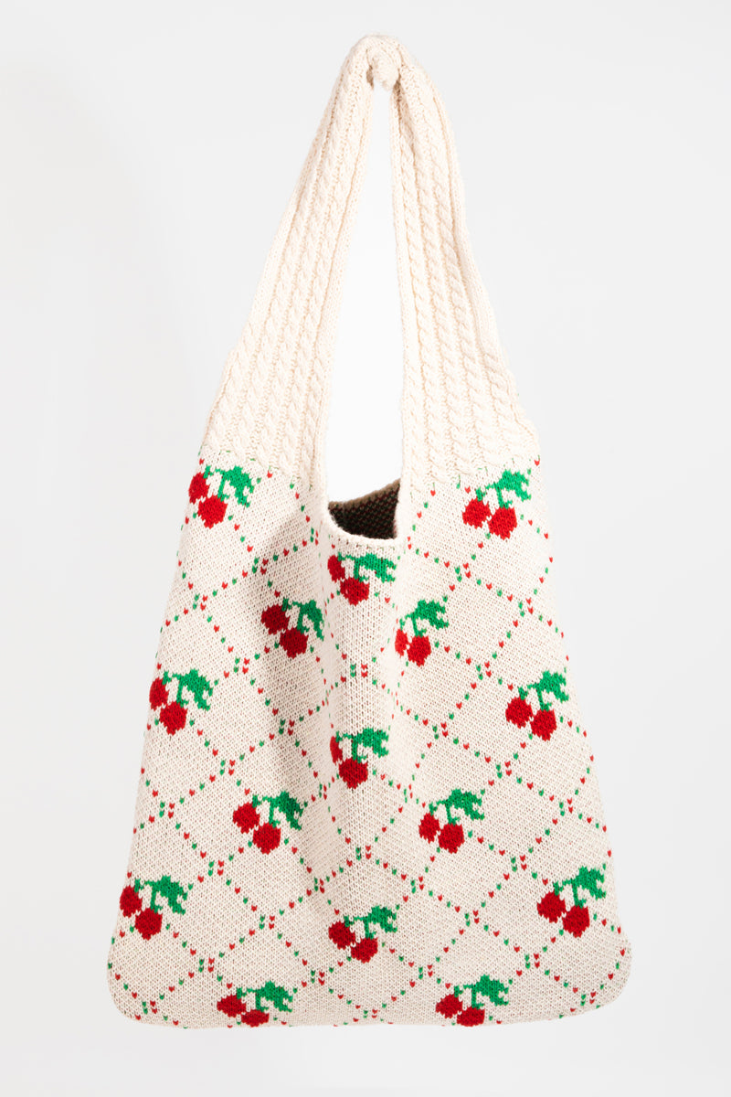 Cherry Crochet Knit Tote Bag – Unlisted