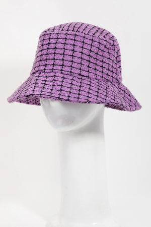 Checkered Cloth Bucket Hat