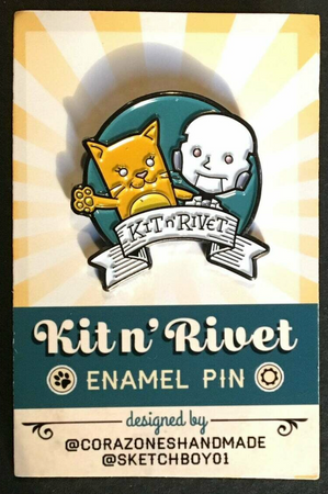 Kit n' Rivet Enamel Pin