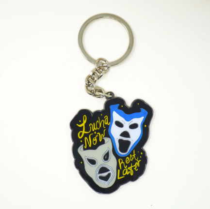 Lucha Now Rest Later Keychain