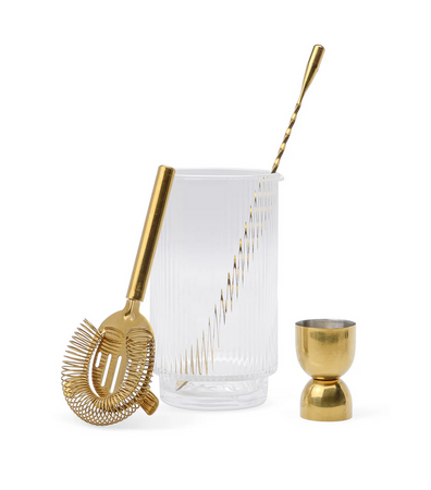 Mixology Set - Jigger, Strainer, Spoon