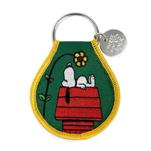 Snoopy Doghouse Flower Patch Keychain