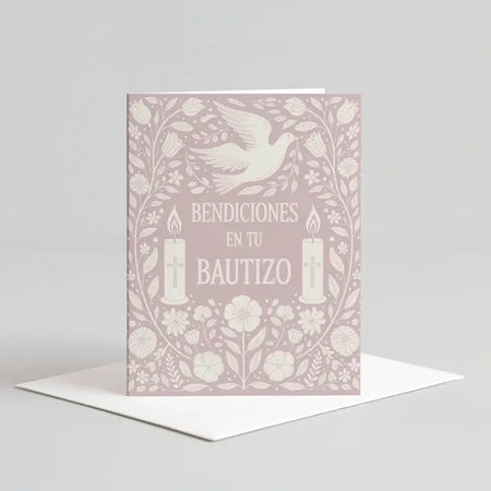 Pink Bautizo Card