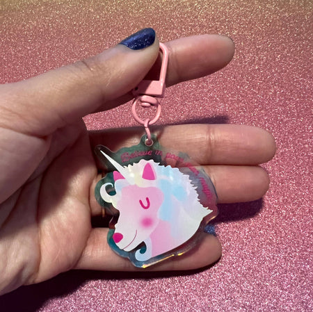 Unicorn Magic Holographic Acrylic Keychain