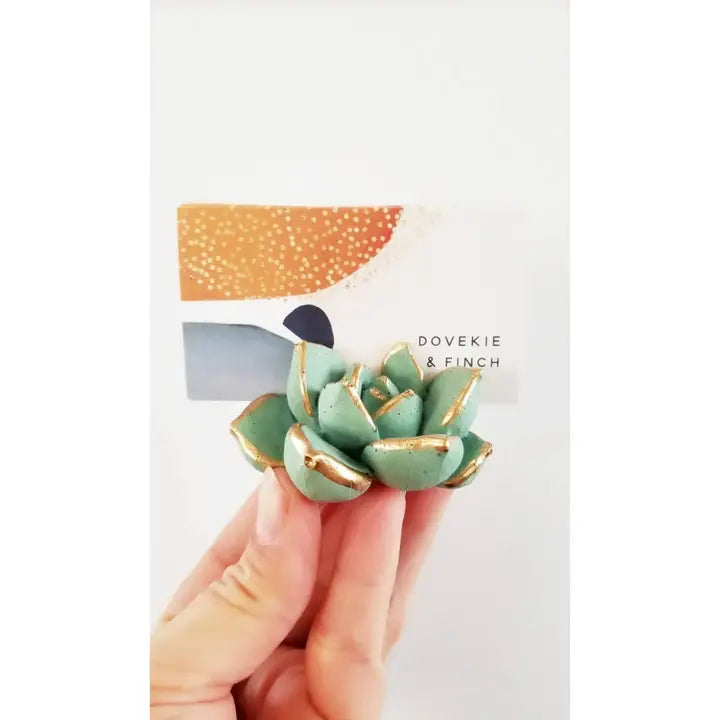 lotus flower succulent Lotus Flower/Succulent Business Card Holder – Unlisted