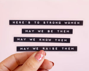 Strong Women - Feminist Vinyl Sticker