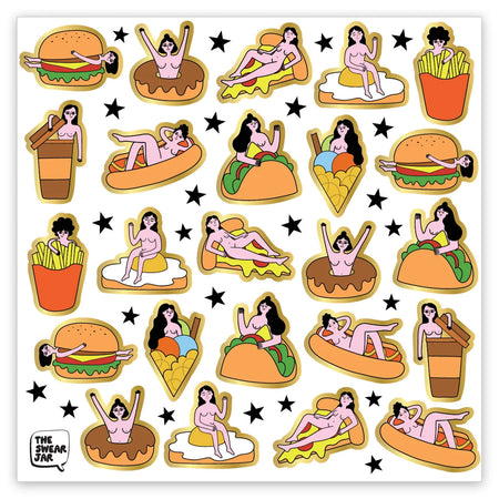 Nudes & Food Sticker Sheet