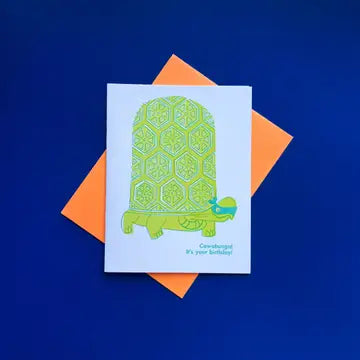 Cowabunga Risograph Birthday Card