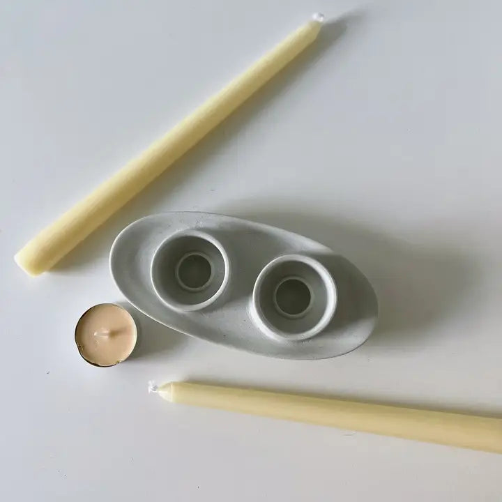 Dual Candlestick and Tea Light Candle Holder