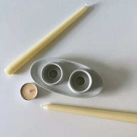 Dual Candlestick and Tea Light Candle Holder