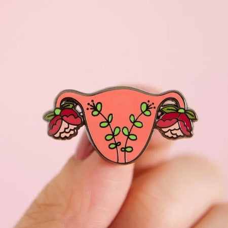 Blooming Uterus Enamel Pin