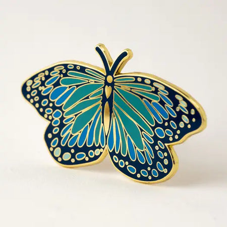 Blue Butterfly Lapel Pin
