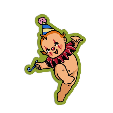 Retro Babies Clown Sticker