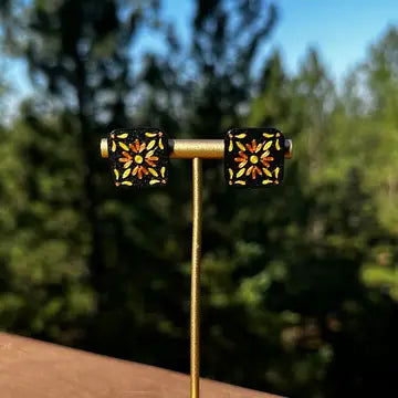 Talavera Cempasuchil Stud Earrings