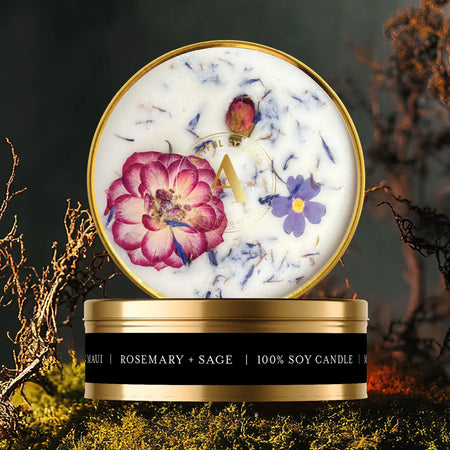 "Rosemary + Sage "Bohemian Candle