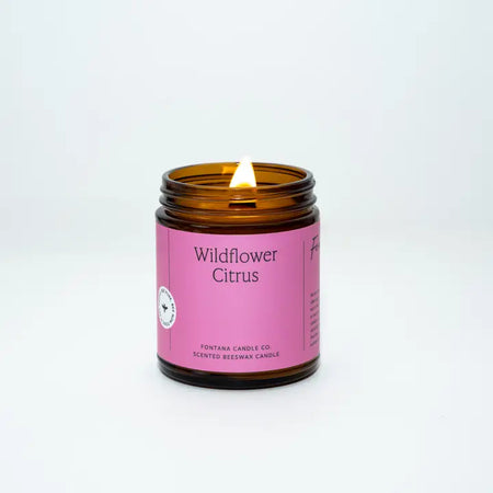 Wildflower Citrus Essential Oil Beeswax Candle