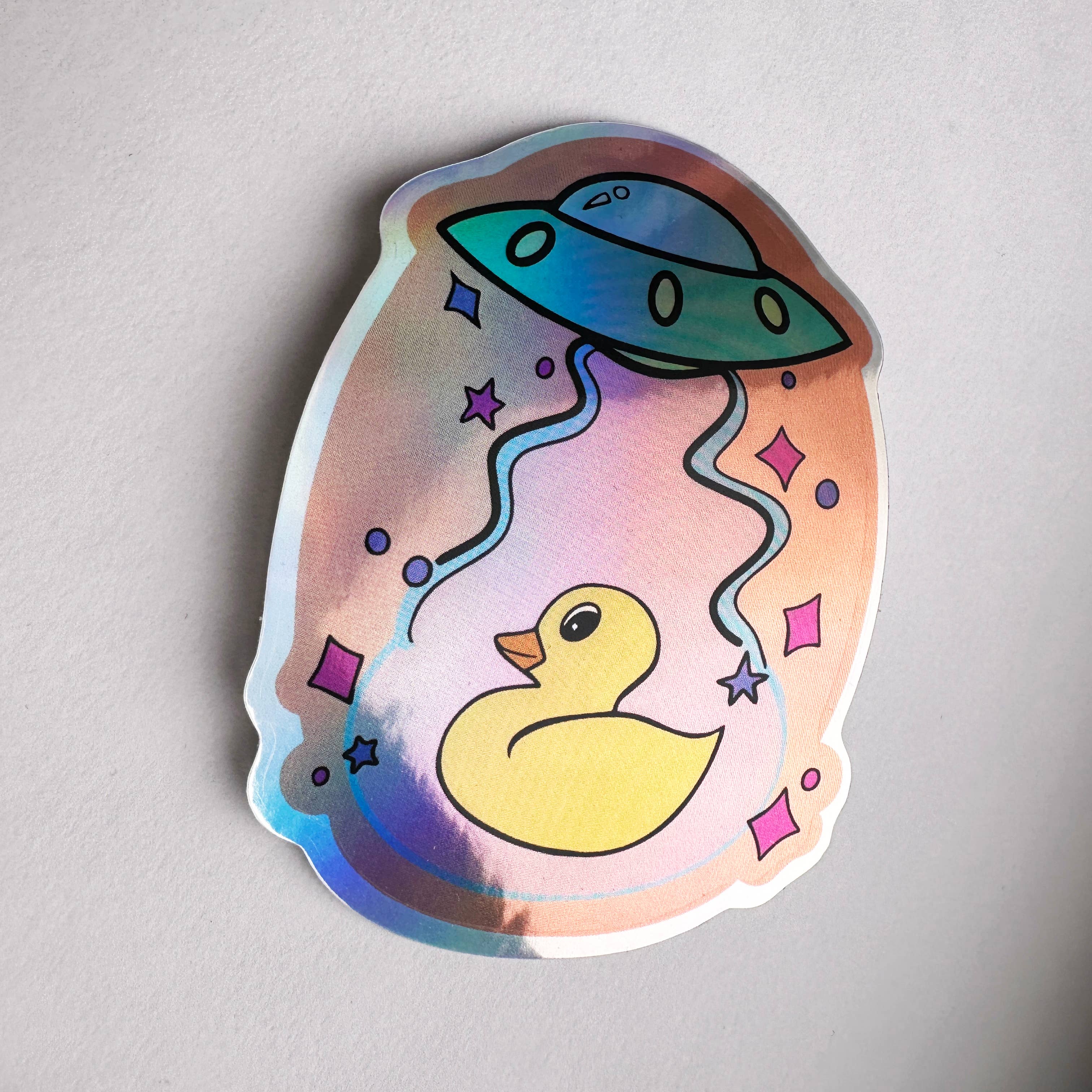 UFO Rubber Duck Sticker