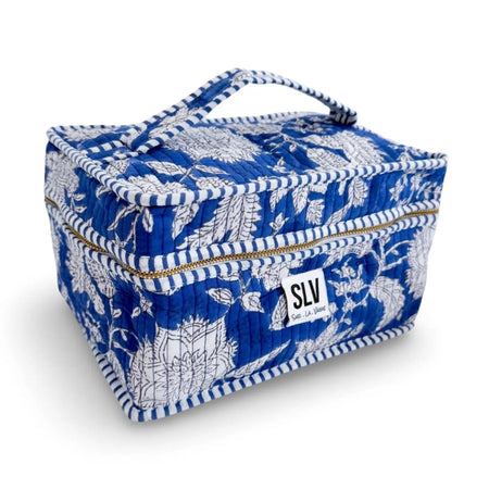 Indigo Flat Lay Makeup Bag