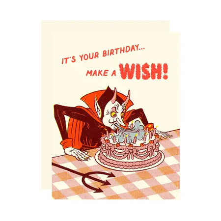 Devil Birthday Wish Card