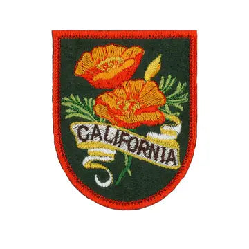 California Poppy Iron-On Patch